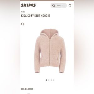 Skims kids pink hoodie 12-14
